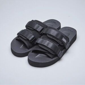 Suicoke Black Adjustable Strapped Slide Sandals Size 7
